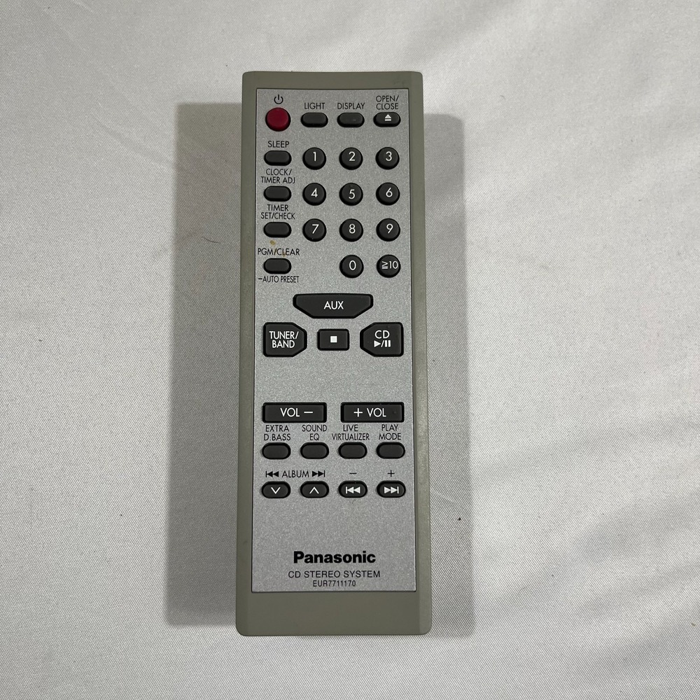 Panasonic EUR7711170 CD Stereo System Remote Control Vintage Gray